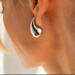 Drop 18K Gold Plated Earrings Silver color Photo 1