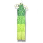 Future Collective With Alani Noelle Midi Halter Tie Neck Knit Sweater Dress XS Green Photo 3