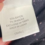 Soma  Black Pink Polka Dot Wide leg Capri Pajama Pants Small Photo 2