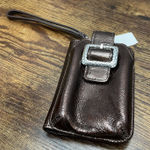 Brighton  New Metallic Bronze Wristlet Vintage Wallet Card‎ Case Phone Photo 0