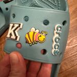Crocs Classic Slide Sandals Women's Sz 7 Aqua Blue with Jibbitz Charms Photo 5