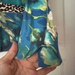 Chico's New  Woman’s Jacket  Watercolor Floral and Animal Print Blue Green, Sz 2  Photo 3