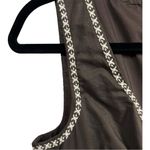 Loft NWT Sleeveless Embroidered Sequin Trim Dress Brown Size 2 Feminine Babydoll Photo 8