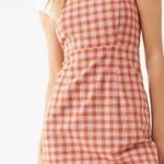 Forever 21 Burnt Fall Orange Plaid Mini Dress Size Small Photo 0