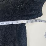 1. State Black Allover Lace Lined High Neck Puff Sleeve Top Photo 7