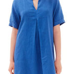 Haris Cotton 100% Linen Blue Dress Size Medium Photo 0