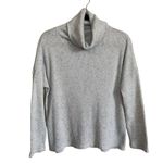 Dylan Cowl Neck Speckled Long Sleeve Ribbed Cozy Sweater in Grey Small Photo 2