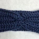 Navy Crochet Twist Ear Warmer Headband Blue Photo 4