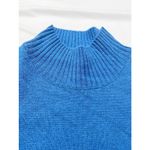 Rails ‎ Sasha Delft Blue Wool Cashmere Blend Mock Neck Knit Oversized Sweater XL Photo 3
