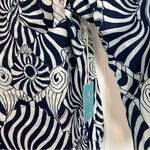 Caribbean Joe NWT  Navy & White Seashell Print Blouse Size 2X Photo 2