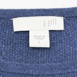 J Jill Sweater Womens Large Thermal Coastal Minimalist Cozy Soft Classic Preppy Blue Photo 6