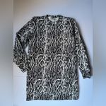 Culpos x INC International Snake Print Mini Dress Sweater Sz Medium Long Sleeve Black Photo 1