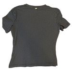 St. John Navy Blue Polka Dot Short Sleeve Stretch Women's Top T Shirt MEDIUM Photo 1