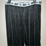 Juicy Couture black velvet velour loungewear pants women’s size large Photo 1