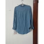 Motherhood Maternity  Chambray Button Down Shirt Blue Long Sleeve Women's XS Photo 2