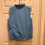 The North Face  Windwall Fleece Vest Women's Size L G Blue Zip Up Pockets Warm Photo 5