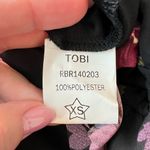 Tobi chiffon floral print faux wrap romper, long slit sleeve, lined, XS Photo 9