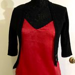 Vintage v neck button down bolero Cardigan Black Size M Photo 2