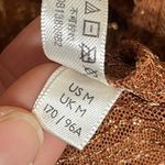 Free People Shimmer & Shine Sequin Bodysuit Brown Beige Cowl Neck Size Medium Photo 6