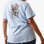 Ariat Women's Rebar CottonStrong Roughneck Graphic T-Shirt size medium blue Photo 0