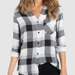 Anthropologie Cloth & Stone  buffalo Check plaid Button up shirt gauze relaxed S Photo 0