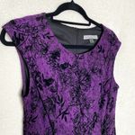 Danny & Nicole Floral Lace Velvet Fit & Flare Dress Purple Black Halloween 8 Photo 1