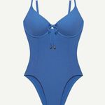 Vitamin A  Ada Underwire One Piece - Chambray EcoRib, Size Medium, $196 Photo 1