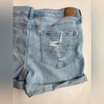 American Eagle  Outfitters Mid Rise Distressed Cuffed Hem Jean Shorts Size 12 Photo 9
