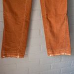 Free People pants orange rust corduroy raw distressed hem pockets boho 26 Photo 4