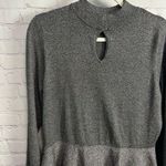 Thalia Sodi silver sparkle peplum sweater cutout glam size XL chic retro flared Photo 7