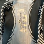 Aerie  Swim Seersucker Black/White Striped Ruffle Bikini Bottom Size XS NWT Photo 4