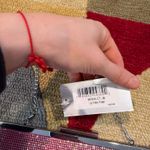 Nina NWT Pink Glitter Small Evening Purse Bag Formal Black Tie Metal Chain Photo 3