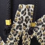 Michael Kors Black Hoodie dress with Leopard MK Logo Photo 2