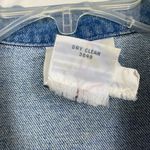 Vintage Jean Jacket with Pleating and Lace Collar Blue Size L Photo 7