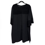 Ming Wang NWT  Embroidered Detail Bell Sleeve Dress in Black - Size 2X Photo 3
