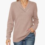 Ivicoer Women Beige Elegant Long Sleeve V Photo 0