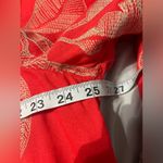 Banana Republic  Leaf Embroidered Puff Sleeve Linen Blouse Size Medium Photo 4