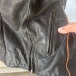 Leather & Hawgs Biker Jacket Genuine Leather Women’s Size Med Moto Motorcycle Black Photo 6