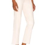 NBD White Faux Leather Pants XS Ankle Quiet Luxury Flat Front Designer $288 NEW Photo 1