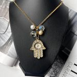 GOLD EVIL EYE WATCH PENDANT NECKLACE Photo 2