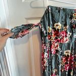 Lulus  Maxi Dress Floral Print Sage Green Pink White Smocked Straps Small Fairy Photo 5