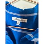 Madewell  Blue Striped Boxy Cotton Button Up Collared Neckline Shirt Size Small Photo 6