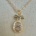 Pineapple gold tone dainty pendant necklace Photo 0