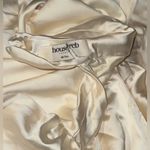 House Of CB NWOT  'Aryana' Ivory Bow Long Sleeves Mini Dress sz XS TALL Photo 8