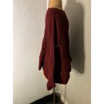 SheIn Burgundy Chunky Sweater Poncho Sleeves S Grandmacore Cozy Comfy Winter Photo 5