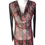 Ursula Beltrame Designs Cowl Neck Mesh Long Sleeve Midi Dress Size undefined Photo 54