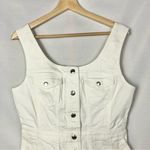 J.Crew White Scoopneck Button Front Denim Mini Dress 8 Photo 3