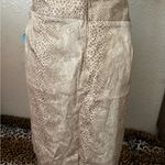 Willi Smith  Brown and Cream Snake Print Pencil Skirt Photo 2