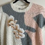 Western Connection Floral Knit Sweater 80’s vintage size medium White Photo 2