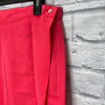 Eileen Fisher Vintage Womens Skirt Set Silk Bright Pink Size M Long Sleeve Wrap Photo 7